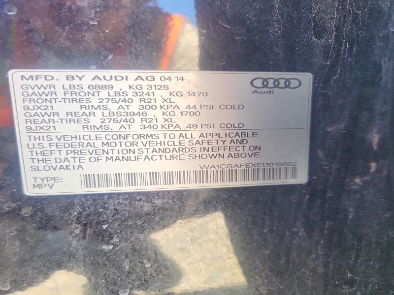 Продаж на аукціоні авто 2014 Audi Q7, vin: WA1CGAFEXED019862, номер лоту: 57006896