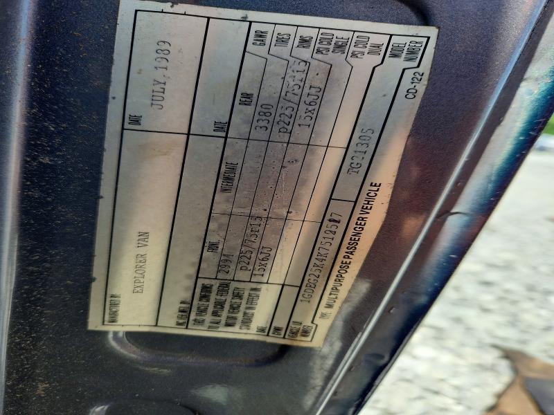 1989 Gmc Rally Wagon / Van მანქანა იყიდება აუქციონზე, vin: 1GDEG25K4K7519517, აუქციონის ნომერი: 57278086