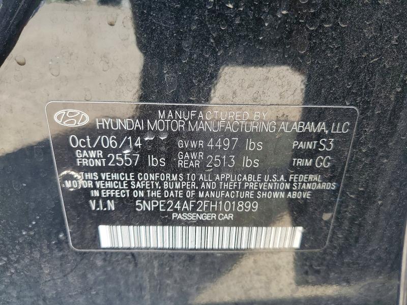 Продаж на аукціоні авто 2015 Hyundai Sonata, vin: 5NPE24AF2FH101899, номер лоту: 59033816