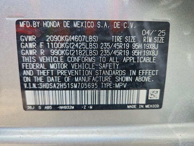 Продаж на аукціоні авто 2025 Acura Adx, vin: 3HDSA2H51SM705695, номер лоту: 58139966