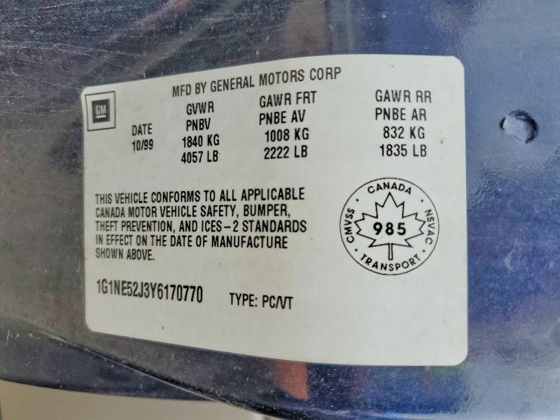 Продажа на аукционе авто 2000 Chevrolet Malibu, vin: 1G1NE52J3Y6170770, номер лота: 56630906