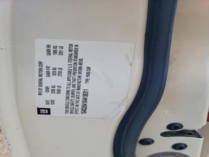 58414636 :رقم المزاد ، 1G4CU541X44136311 vin ، 2004 Buick Park Avenue مزاد بيع