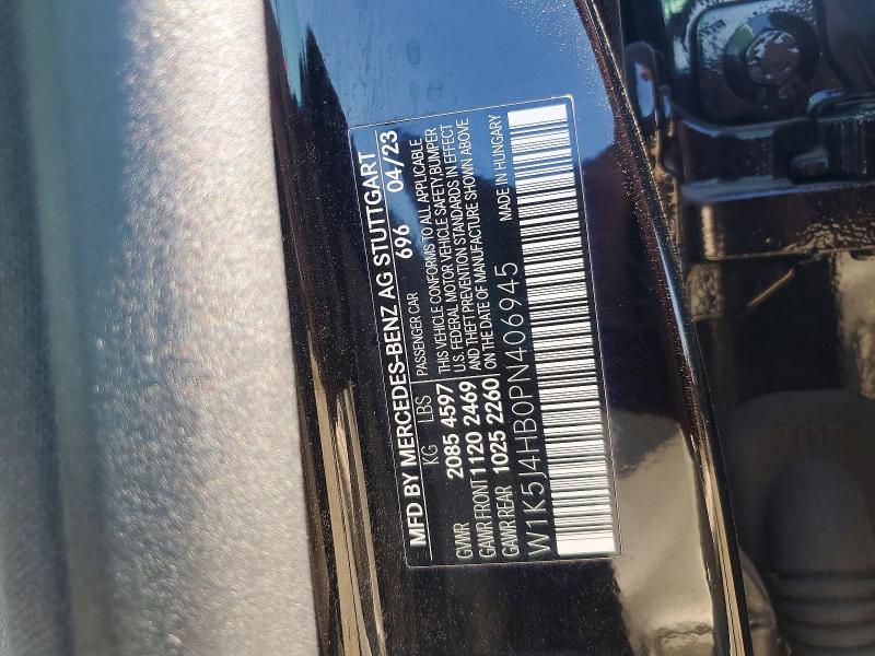 55851066 :رقم المزاد ، W1K5J4HB0PN406945 vin ، 2023 Mercedes-benz Cla مزاد بيع