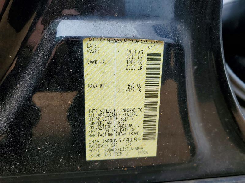 Продажа на аукционе авто 2013 Nissan Altima, vin: 1N4AL3AP0DN574184, номер лота: 57656966