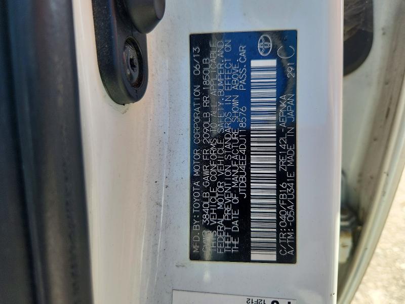 2013 Toyota Corolla მანქანა იყიდება აუქციონზე, vin: JTDBU4EE4DJ118576, აუქციონის ნომერი: 55798326