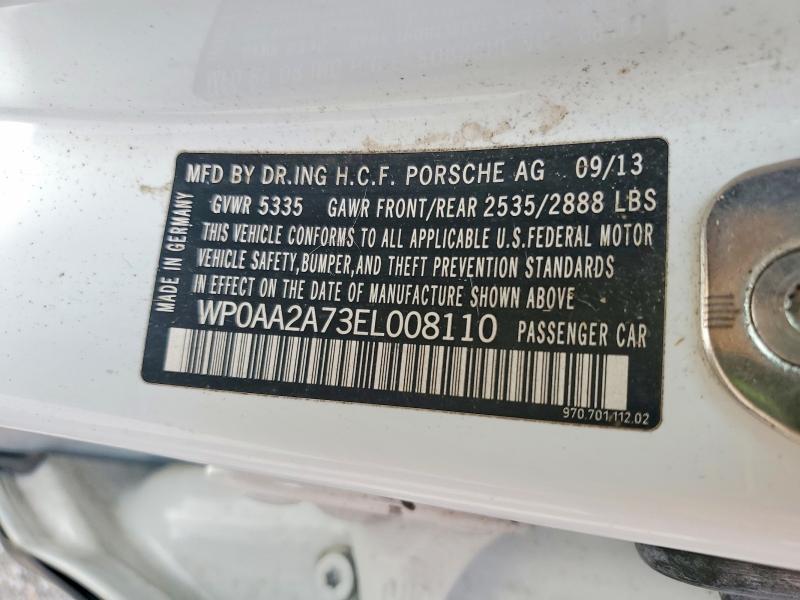 Продаж на аукціоні авто 2014 Porsche Panamera, vin: WP0AA2A73EL008110, номер лоту: 58440486