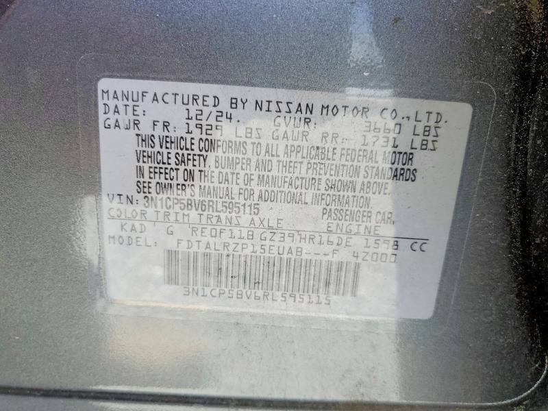 Продажа на аукционе авто 2024 Nissan Kicks, vin: 3N1CP5BV6RL595115, номер лота: 57302686