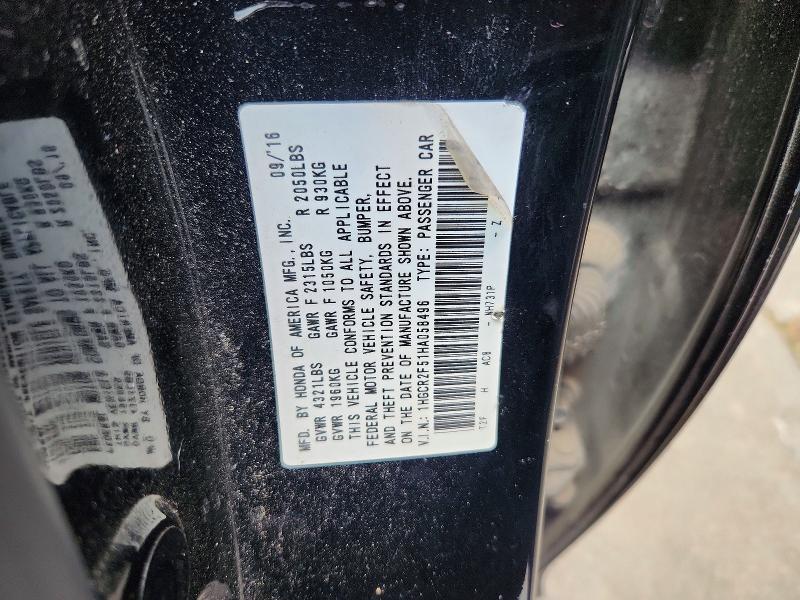 Продаж на аукціоні авто 2017 Honda Accord, vin: 1HGCR2F51HA058496, номер лоту: 55838146
