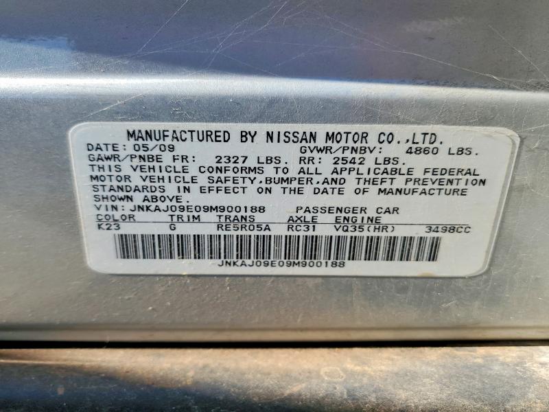 Продаж на аукціоні авто 2009 Infiniti Ex35, vin: JNKAJ09E09M900188, номер лоту: 55755616