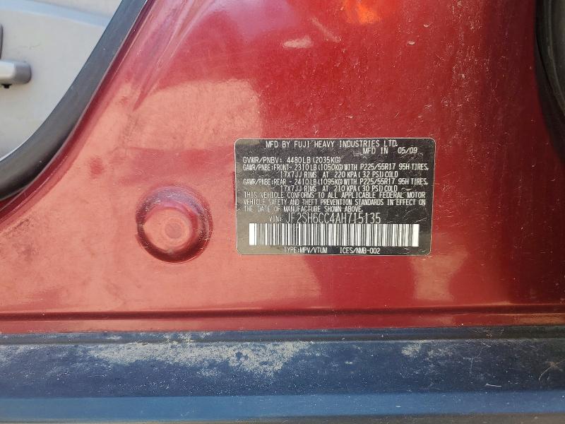 Продажа на аукционе авто 2010 Subaru Forester, vin: JF2SH6CC4AH715135, номер лота: 56072786