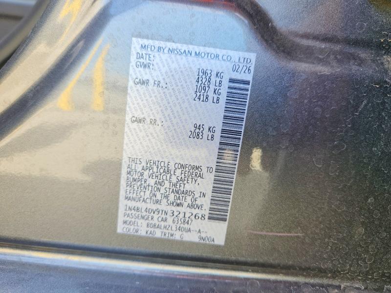 Aukcja sprzedaży 2026 Nissan Altima, vin: 1N4BL4DV9TN321268, numer aukcji: 55971426