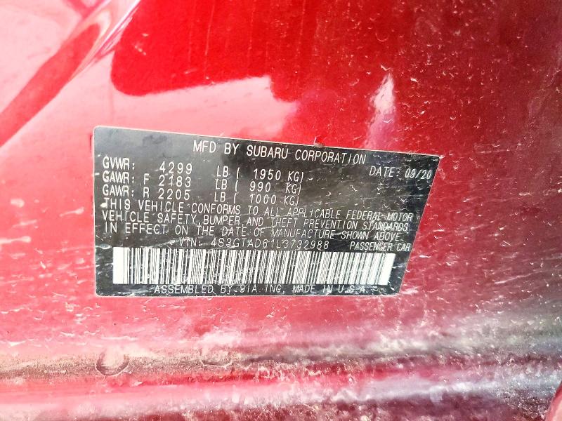 Продаж на аукціоні авто 2020 Subaru Impreza, vin: 4S3GTAD61L3732988, номер лоту: 57692706