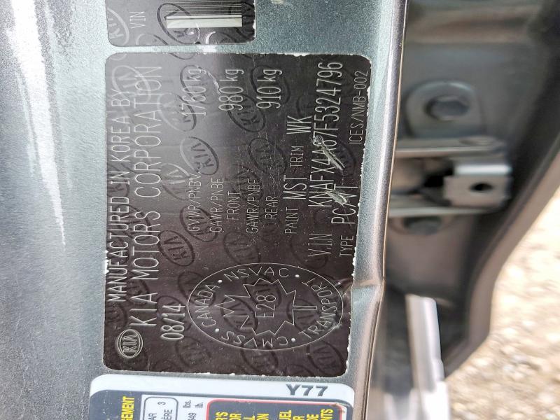 2015 Kia Forte მანქანა იყიდება აუქციონზე, vin: KNAFX4A67F5324796, აუქციონის ნომერი: 58083486