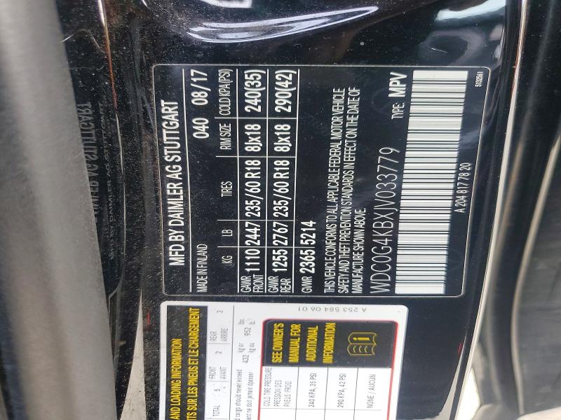 55812776 :رقم المزاد ، WDC0G4KBXJV033779 vin ، 2018 Mercedes-benz Glc مزاد بيع