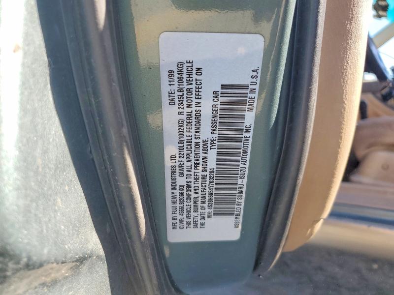 Aukcja sprzedaży 2000 Subaru Legacy, vin: 4S3BH6654Y7632204, numer aukcji: 57874866