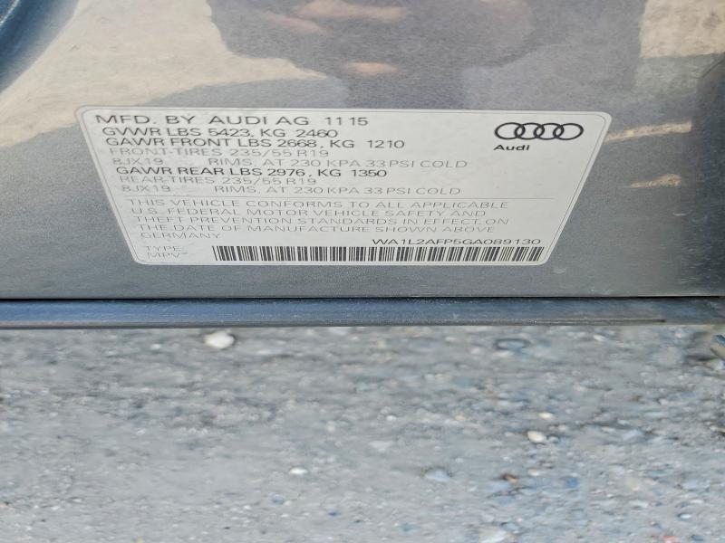2016 Audi Q5 მანქანა იყიდება აუქციონზე, vin: WA1L2AFP5GA089130, აუქციონის ნომერი: 58823746