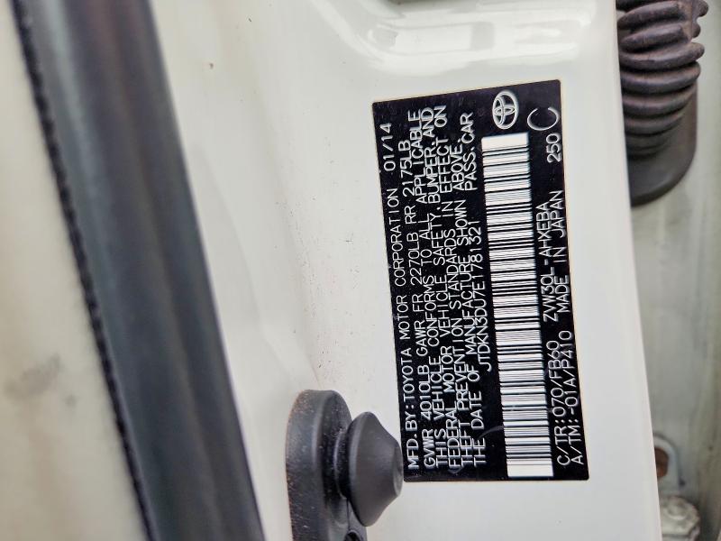 Aukcja sprzedaży 2014 Toyota Prius, vin: JTDKN3DU7E1781321, numer aukcji: 55617446