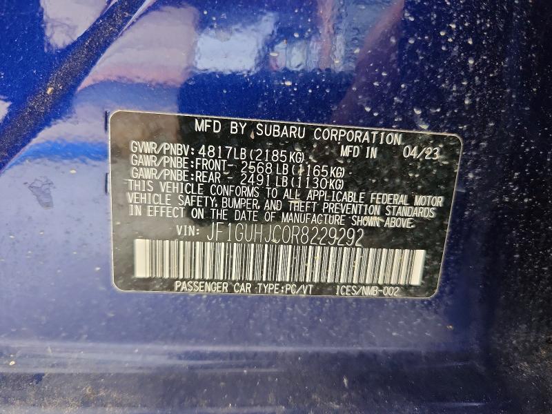 Продажа на аукционе авто 2024 Subaru Impreza, vin: JF1GUHJC0R8229292, номер лота: 41634306