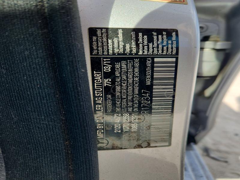 2011 Mercedes-benz C მანქანა იყიდება აუქციონზე, vin: WDDGF8BB9BR172347, აუქციონის ნომერი: 57911856