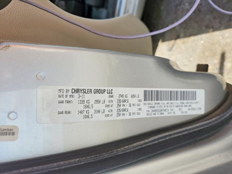 Aukcja sprzedaży 2011 Chrysler Town & Country, vin: 2A4RR5DG5BR708510, numer aukcji: 55068756
