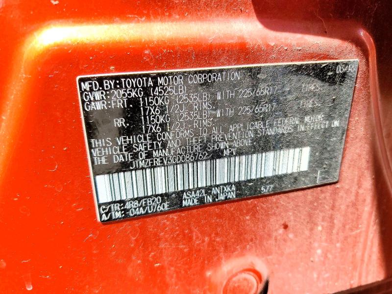 Aukcja sprzedaży 2016 Toyota Rav4, vin: JTMZFREV3GD086762, numer aukcji: 57177396