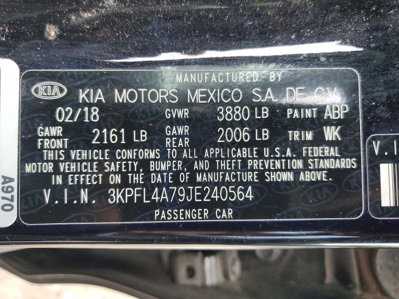 Продаж на аукціоні авто 2018 Kia Forte, vin: 3KPFL4A79JE240564, номер лоту: 57338666