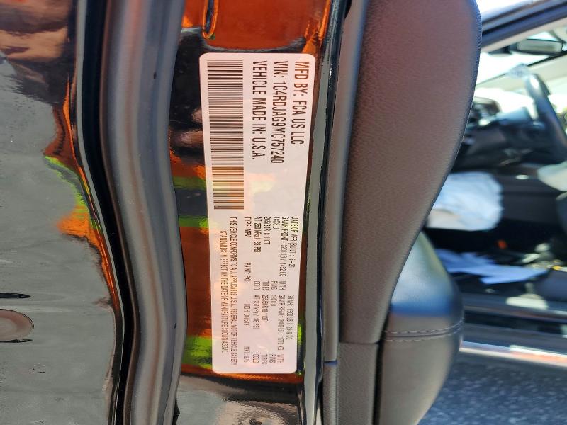 Продаж на аукціоні авто 2021 Dodge Durango, vin: 1C4RDJAG9MC757240, номер лоту: 58996856
