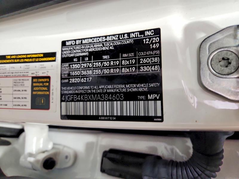 Продаж на аукціоні авто 2021 Mercedes-benz Gle, vin: 4JGFB4KBXMA384603, номер лоту: 56635646