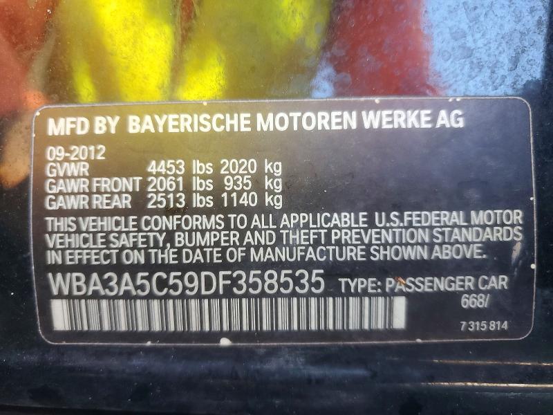 Продажа на аукционе авто 2013 Bmw 328, vin: WBA3A5C59DF358535, номер лота: 58424966