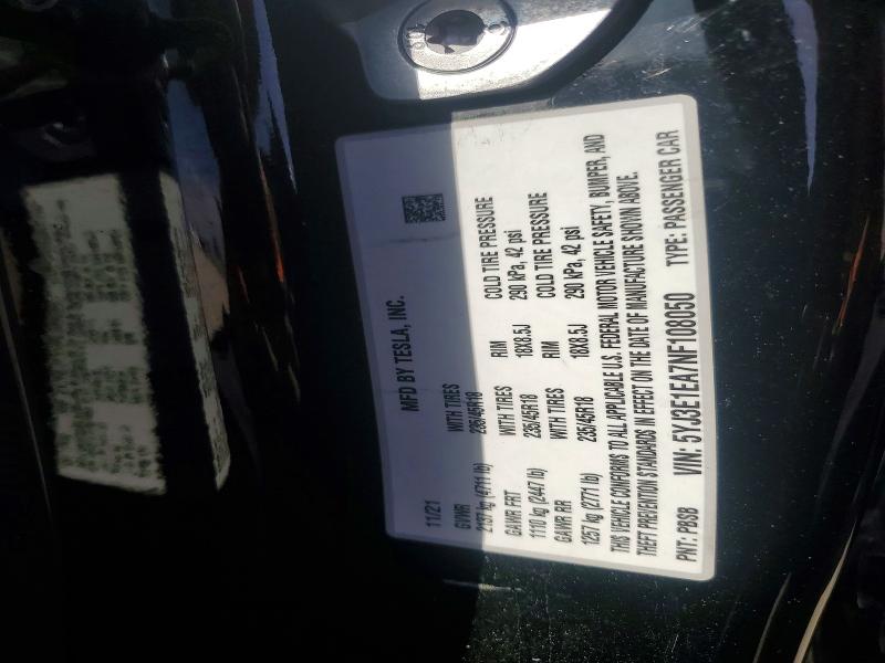 Aukcja sprzedaży 2022 Tesla Model 3, vin: 5YJ3E1EA7NF108050, numer aukcji: 56160546
