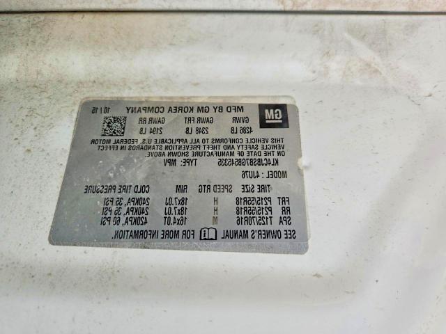 2016 Buick Encore მანქანა იყიდება აუქციონზე, vin: KL4CJBSB7GB545335, აუქციონის ნომერი: 57328686