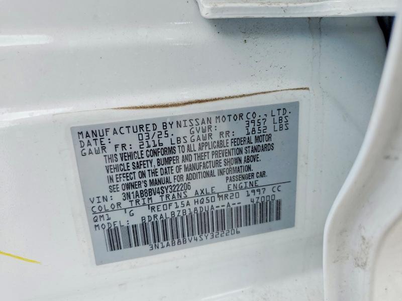 Aukcja sprzedaży 2025 Nissan Sentra, vin: 3N1AB8BV4SY322206, numer aukcji: 57357496