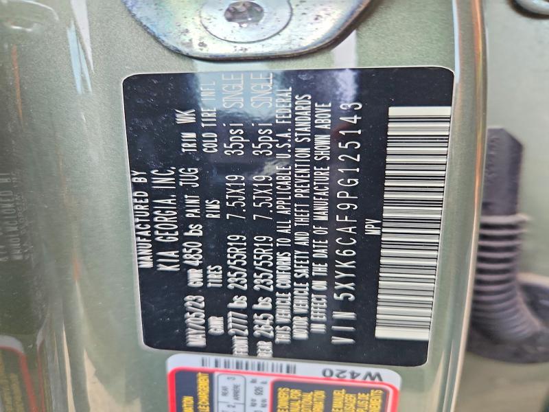 55998186 :رقم المزاد ، 5XYK6CAF9PG125143 vin ، 2023 Kia Sportage مزاد بيع