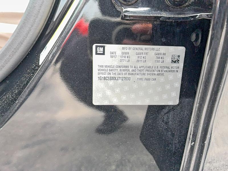 Aukcja sprzedaży 2018 Chevrolet Cruze, vin: 1G1BC5SMXJ7127630, numer aukcji: 56268556