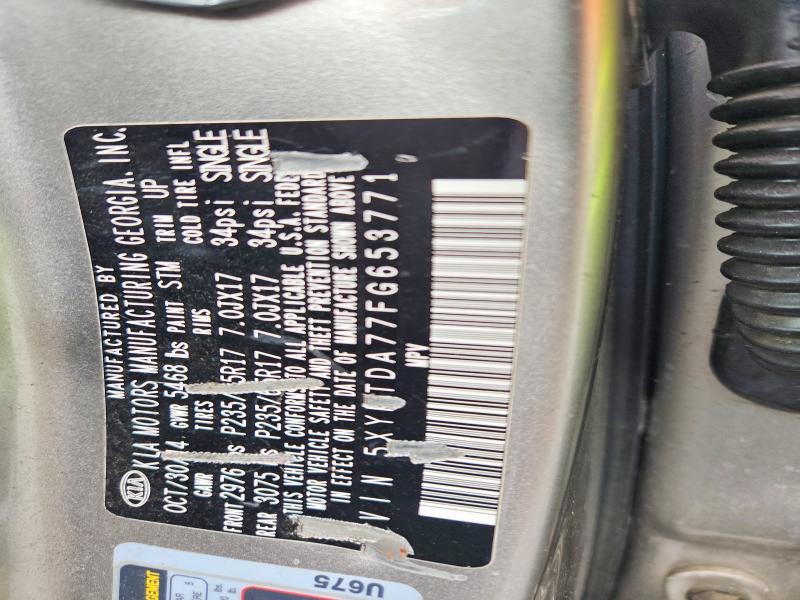 Продажа на аукционе авто 2015 Kia Sorento, vin: 5XYKTDA77FG653771, номер лота: 56178296