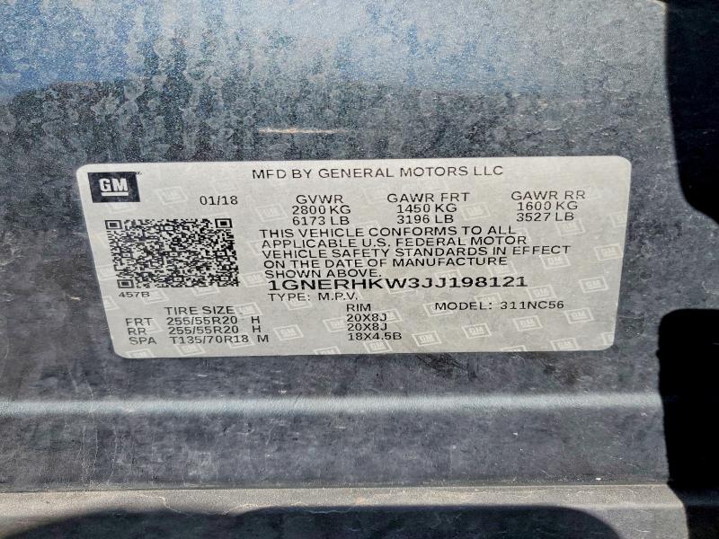 Продажа на аукционе авто 2018 Chevrolet Traverse, vin: 1GNERHKW3JJ198121, номер лота: 55310456