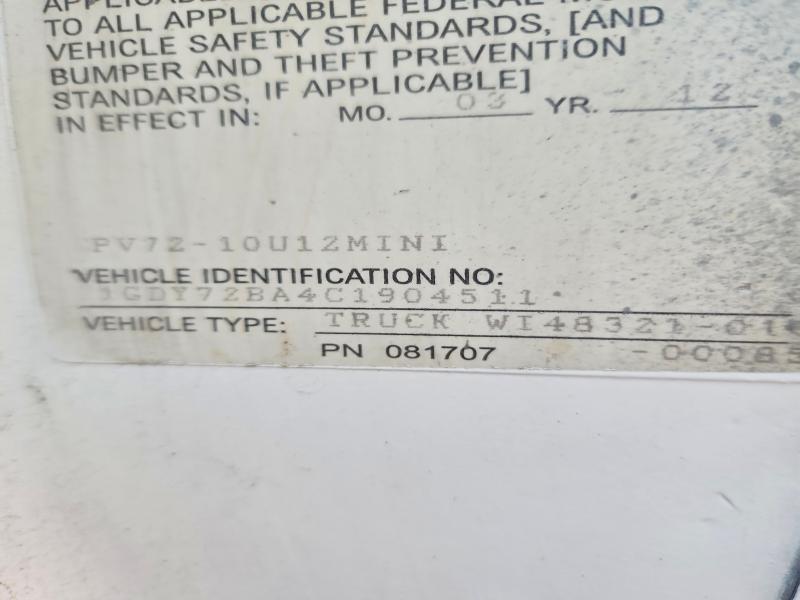 55973866 :رقم المزاد ، 1GDY72BA4C1904511 vin ، 2012 Gmc Savana مزاد بيع