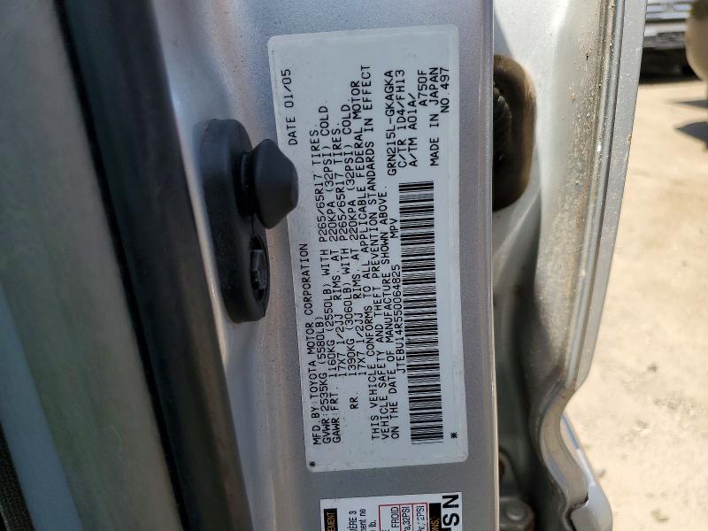 Продажа на аукционе авто 2005 Toyota 4runner, vin: JTEBU14R550064825, номер лота: 56257656