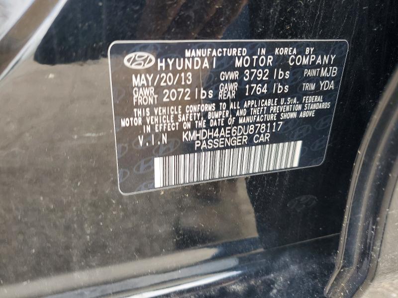 Продажа на аукционе авто 2013 Hyundai Elantra, vin: KMHDH4AE6DU878117, номер лота: 59174656
