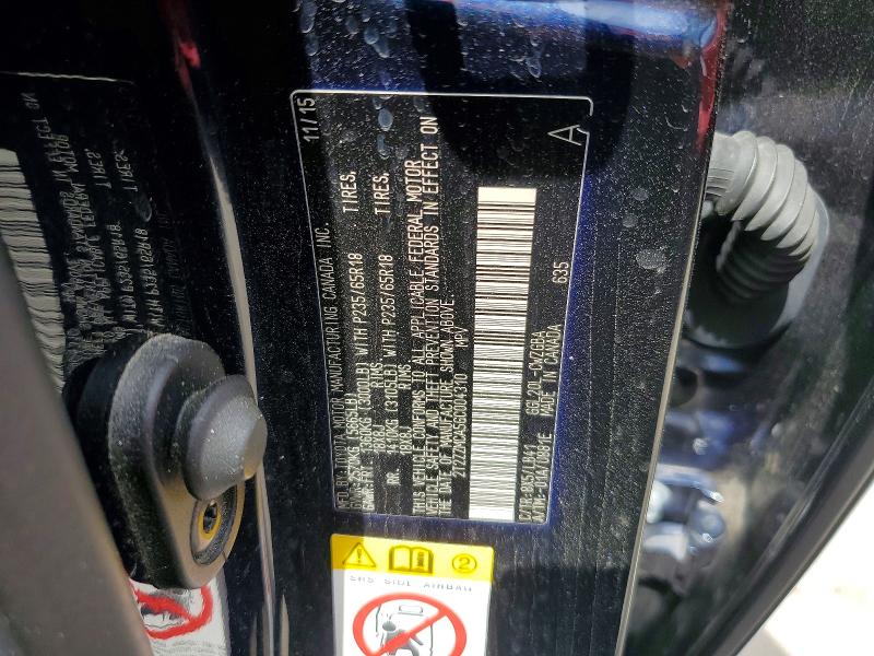 2016 Lexus Rx მანქანა იყიდება აუქციონზე, vin: 2T2ZZMCA5GC004310, აუქციონის ნომერი: 53914896