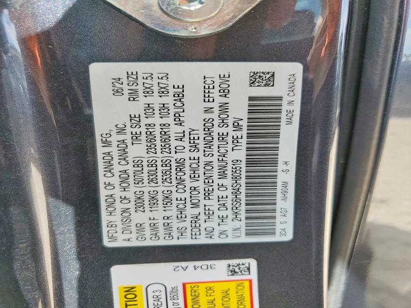 Продаж на аукціоні авто 2025 Honda Cr-v, vin: 2HKRS6H84SH805519, номер лоту: 57556506