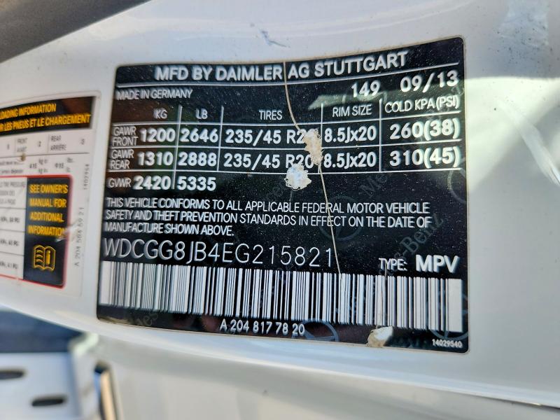 Auction sale of the 2014 Mercedes-benz Glk, vin: WDCGG8JB4EG215821, lot number: 58122996