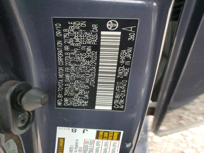 Продажа на аукционе авто 2010 Toyota Prius, vin: JTDKN3DU3A1292232, номер лота: 58215266