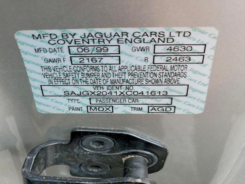 Aukcja sprzedaży 1999 Jaguar Xk8, vin: SAJGX2041XC041613, numer aukcji: 57466046
