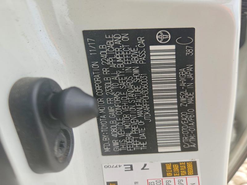 2017 Toyota Prius Prime მანქანა იყიდება აუქციონზე, vin: JTDKARFP0H3060031, აუქციონის ნომერი: 58319826
