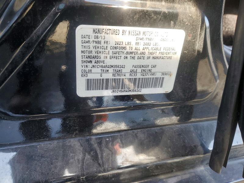 Aukcja sprzedaży 2013 Infiniti G37 Sedan, vin: JN1CV6AR4DM356242, numer aukcji: 57488466