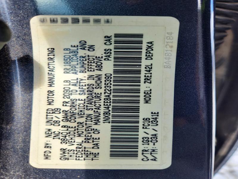 Aukcja sprzedaży 2010 Toyota Corolla, vin: 1NXBU4EE8AZ235390, numer aukcji: 58659996
