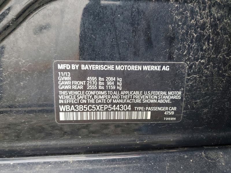 57837456 :رقم المزاد ، WBA3B5C5XEP544304 vin ، 2014 Bmw 328 مزاد بيع