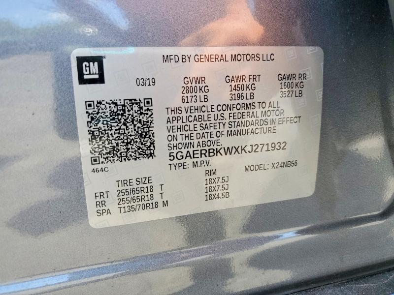 Продажа на аукционе авто 2019 Buick Enclave, vin: 5GAERBKWXKJ271932, номер лота: 57299666