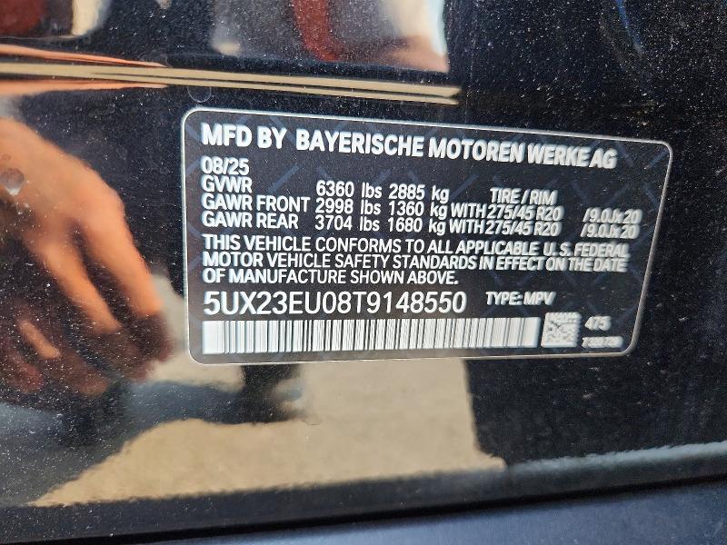2026 Bmw X5 მანქანა იყიდება აუქციონზე, vin: 5UX23EU08T9148550, აუქციონის ნომერი: 59172776